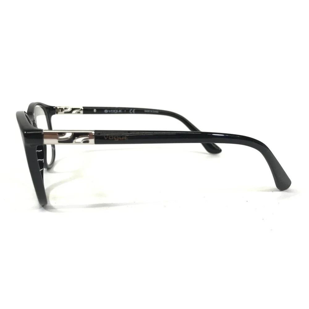 Vogue Eyeglasses Frames VO5168 W44 Black Silver Square Full Rim 52-17-140